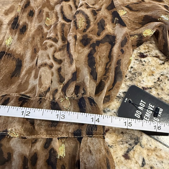 Express sheer maxi length leopard print beach coverup SZ SM - Picture 10 of 14